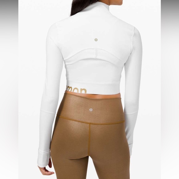 🦄✨RARE✨ Lululemon Define Jacket Cropped *Gold Size 6 *Special Edition Off White - Picture 2 of 16